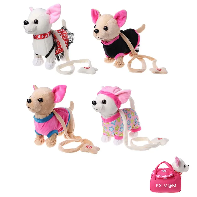 Электронный Питомец робот собака на молнии ходящая Поющая интерактивная игрушка