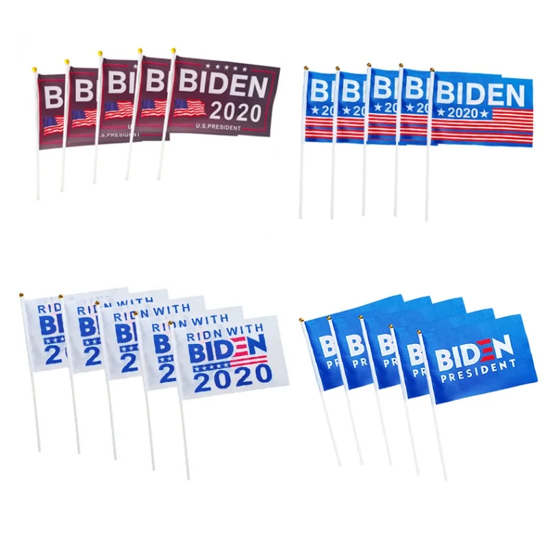 

5PC Joe Biden Flag For 2020 United States President With Pole-Our Best Days Still Lie Ahead Waving Banner Flag For Election Day