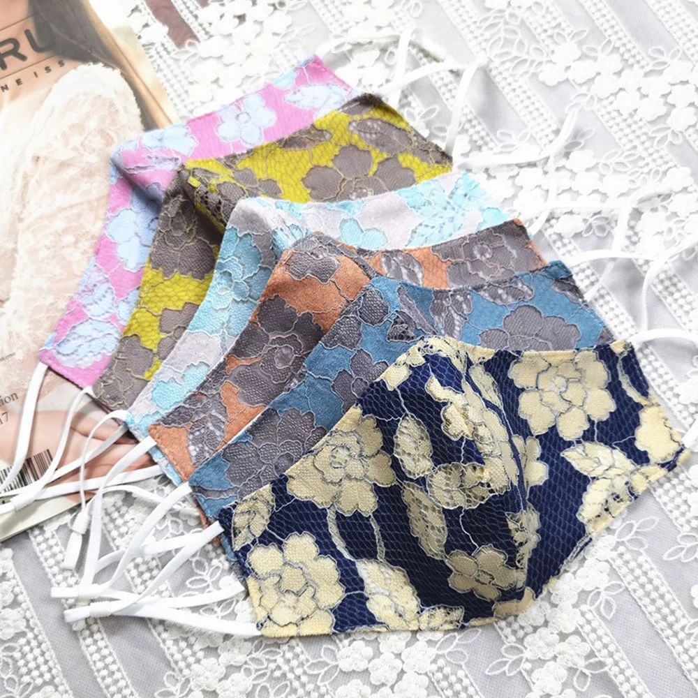 

South Korea Fashion Sexy Lace Women's Mask Cool Temptation Washable Cospaly Street Sports Protection Breathable Cute Party Masks