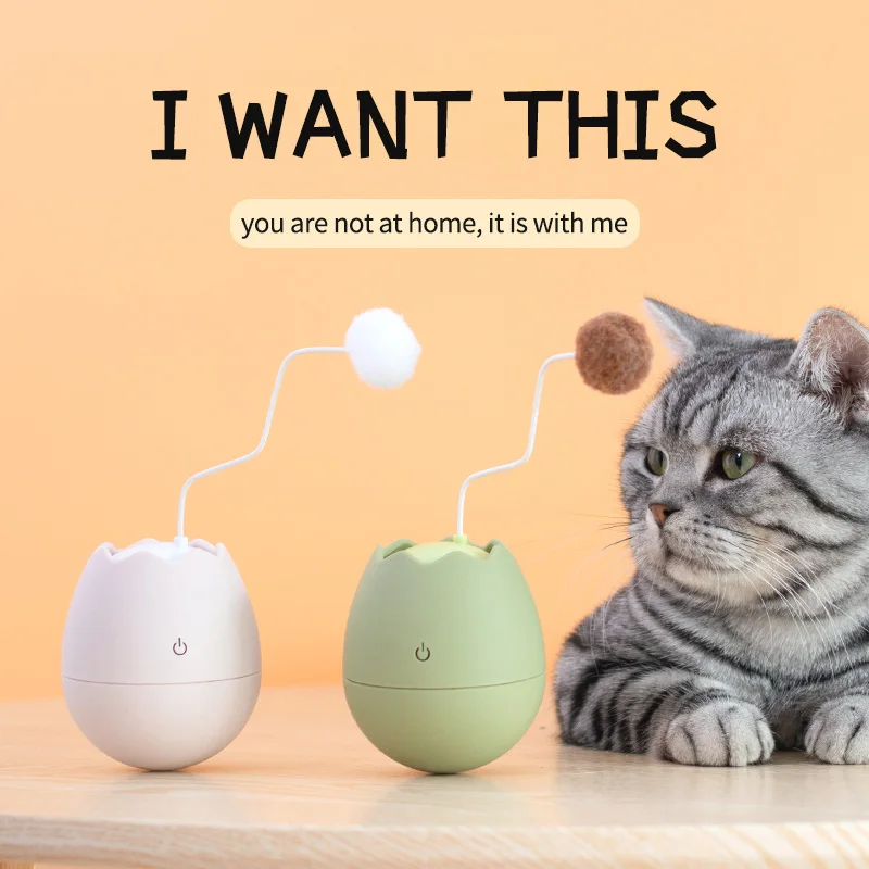 

AMEIFU Automatic Tumbler Cat Toy Smart Teasing Rolling Ball Cat Toys Interactive Self Rotating Ball Creative Pet Product