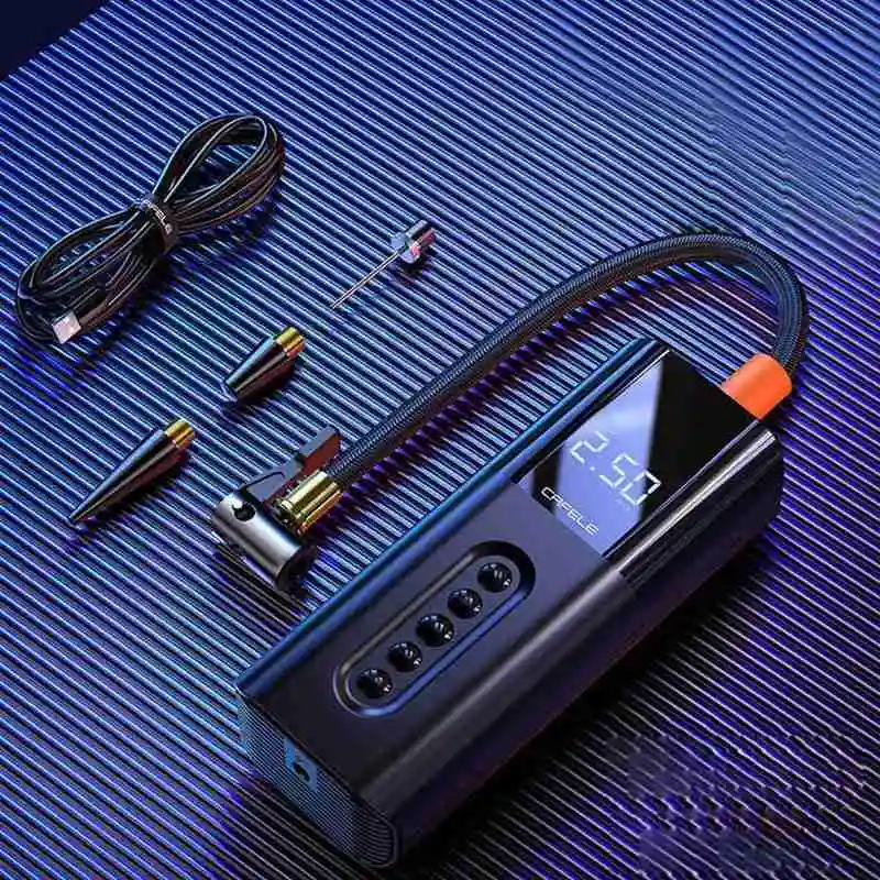 vender 12v Portátil Sem Fio Bomba De Recarga Compressor Ar Com Display Pneu Lcd Bicicleta Para Carro Bomba Digital E3s9
