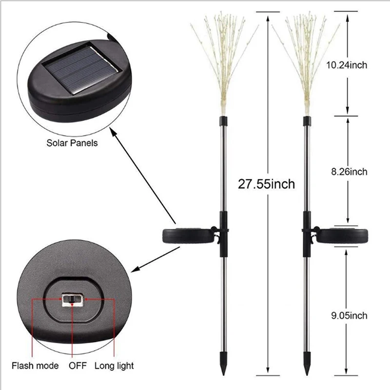 

LED Solar Fireworks Lamp Outdoor Waterproof Decorative Lamp Garden Solar Light