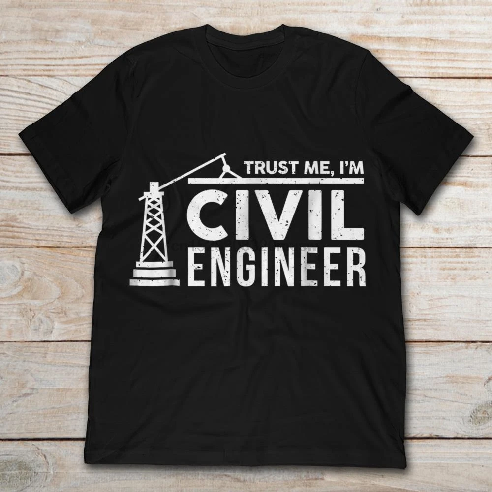 Брендовая мужская футболка с коротким рукавом Trust Me Im Civil Engineer|Мужские футболки| |