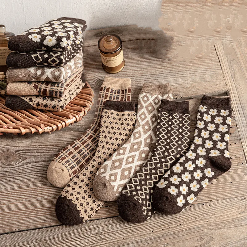 

Зимние теплые носки из мериносовой шерсти для мужчин и женщин, мужские носки, супер толстые однотонные носки из мериносовой шерсти, конфетн...