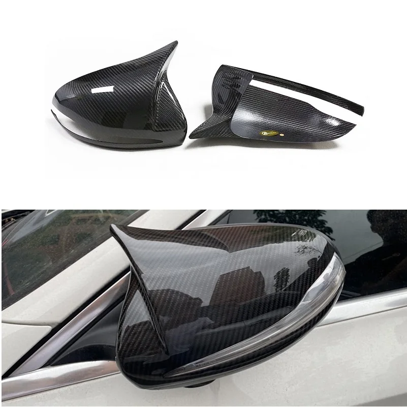 

M Look Carbon Fiber Side Wing Rearview Rear View Mirror Cover Cap For Mercedes-Benz W205 W222 W213 W238 X205 C S GLC E Class