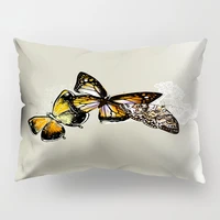 butterflies polyester cushion cover 3050 retro elegant flowers pillow cases for car sofa decorative home living room decor