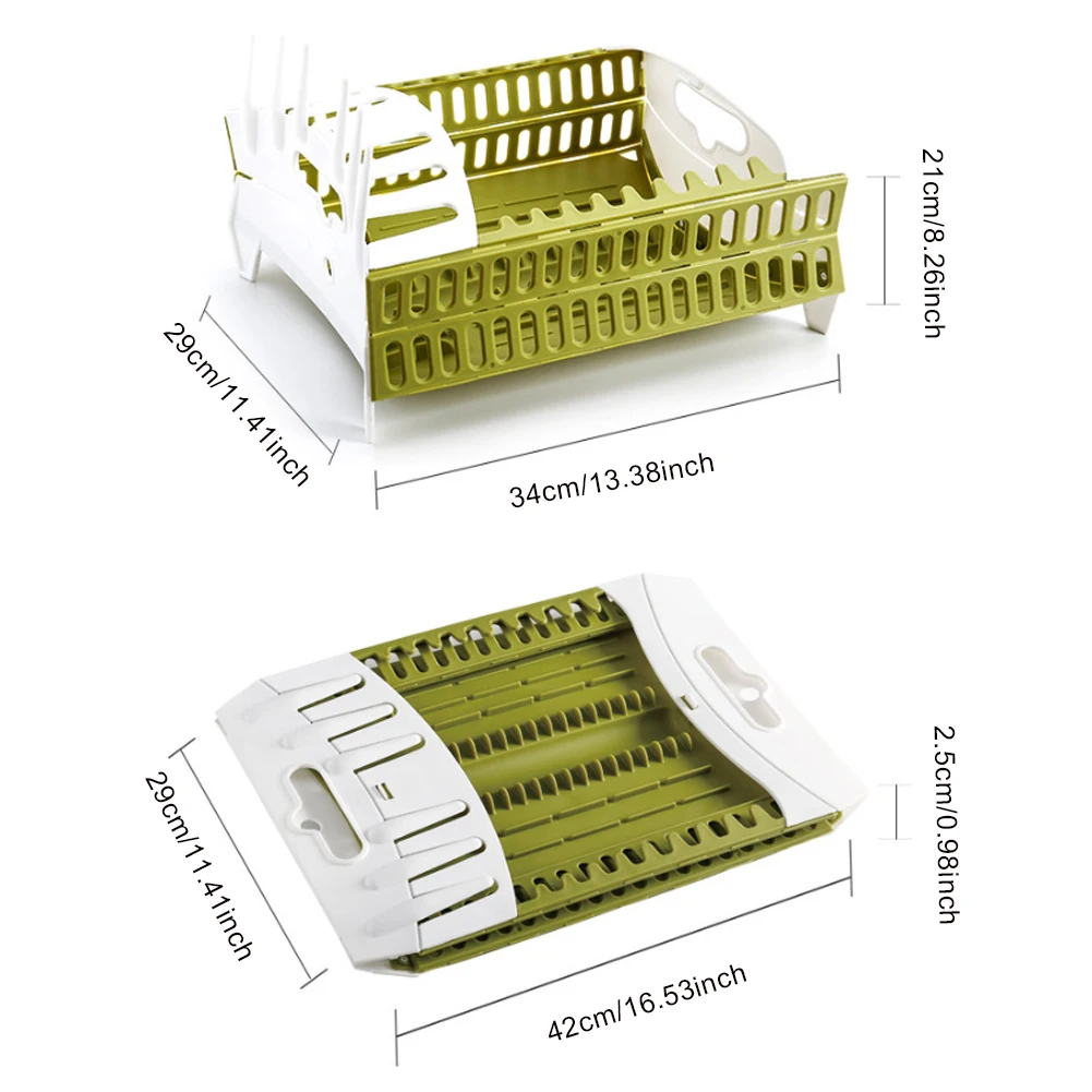 

Shelf Dinnerware Organizer Kitchen Storage Foldable Dish Rack Holder Drainer Bowl Tableware Plate Cup Creative Drying Rack Home