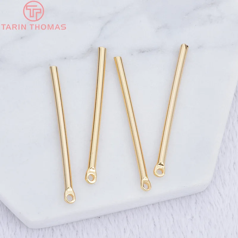 Круглые латунные стержни для ювелирных изделий сделай сам 10 шт. 40x2 мм 24 карата |