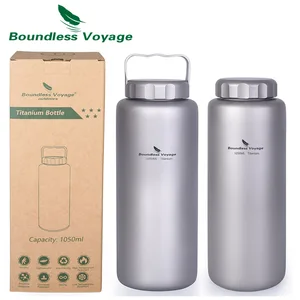 Безграничный Voyage титановая бутылка для воды 1050 мл Велоспорт Кемпинг Спорт Питьевая бутылка большая емкость герметичная Сверхлегкая столовая