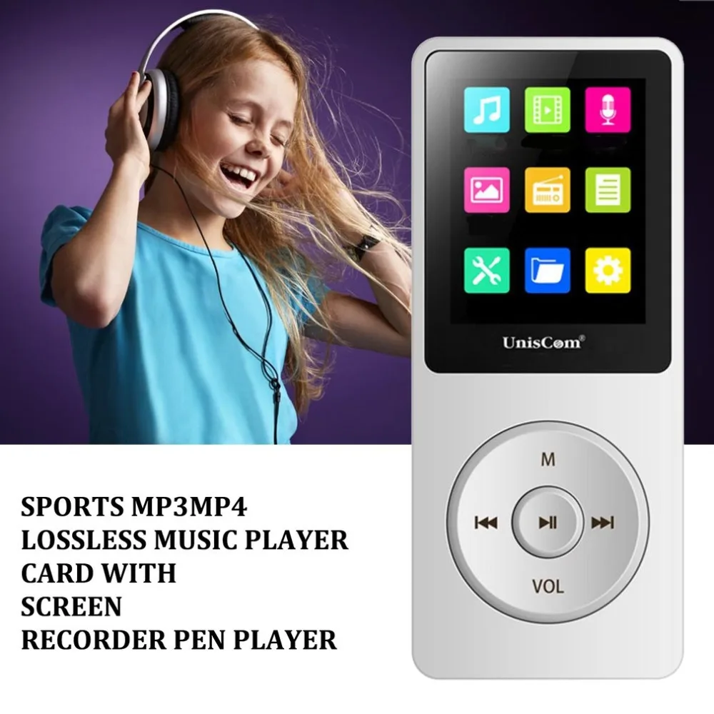X02 1,8 дюймовый дисплей Спортивный Mp3 Mp4 без потерь звук Качество Музыкальный плеер карта с экраном рекордер ручка Walkman