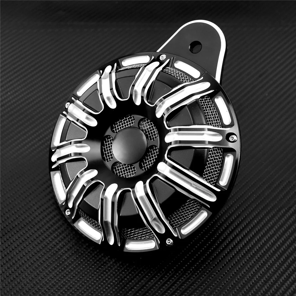 Мотоциклетная крышка динамика рога в сборе черный/хром для Harley Touring Electra Glide FLHR FLHX