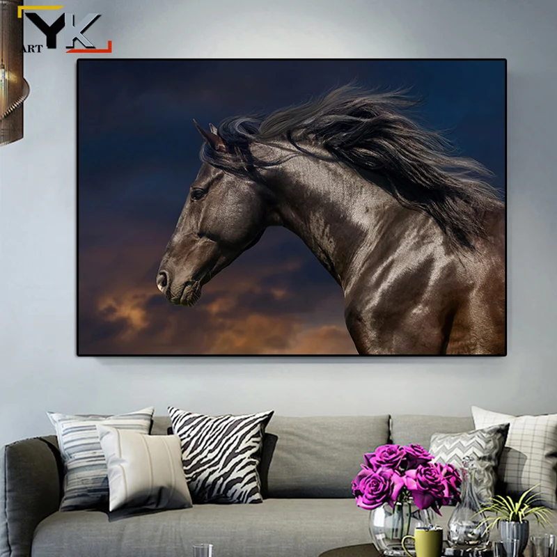Лошадь Pentium украшение дома Холст Картина спальня прикроватные картины Животные