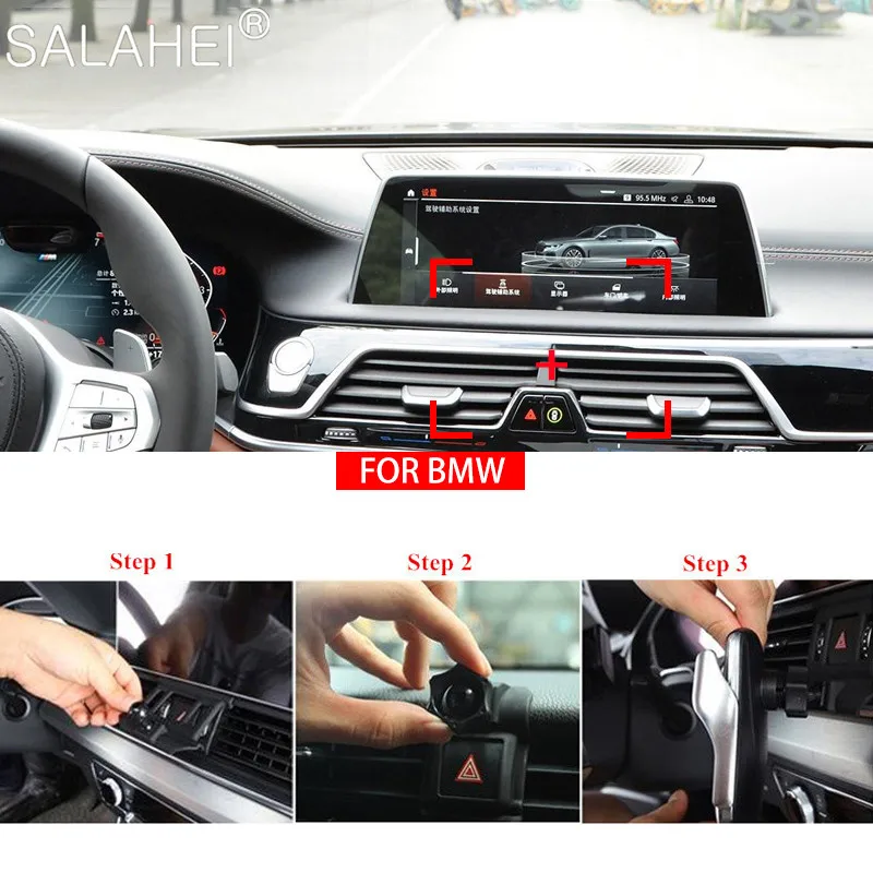 

Car Mobile Phone Holder For BMW 1 3 4 5 6 7 Series F30 F31 2011-2019 3GT Gravity Bracket Smartphone Navigation GPS Special Mount