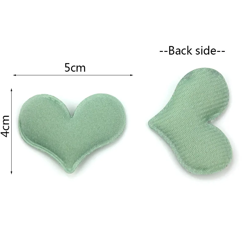 

30pcs 5*4cm Heart Fabric Padded Patches Appliques for DIY Craft Clothing Sewing Supplies Kids Hair Clip Headwear Accessories