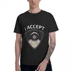 Мужская Базовая футболка с коротким рукавом, с надписью I AcceptnФутболки с винтажным принтом и графическим принтом