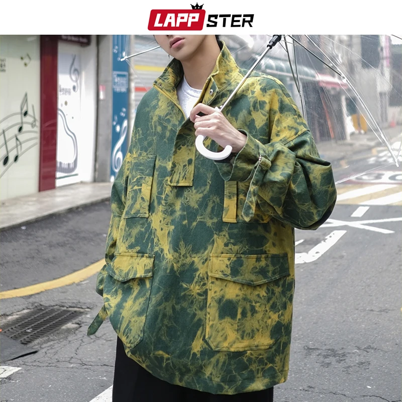 Мужская ветровка в стиле хип-хоп LAPPSTER Японская уличная одежда фиолетовые