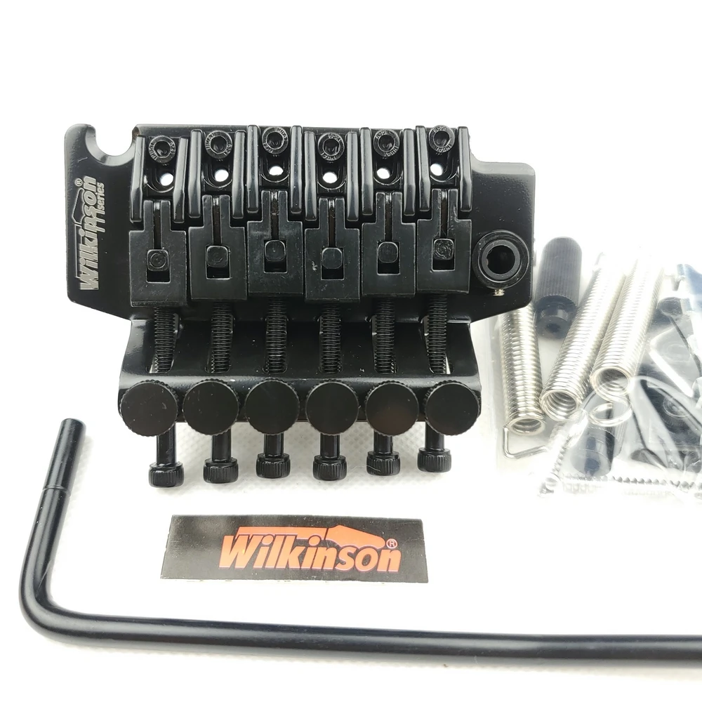 

Wilkinson Licensed 6-String Electric Guitar Double Locking Tremolo System Bridge 42mm R2 Nut Black WODL1