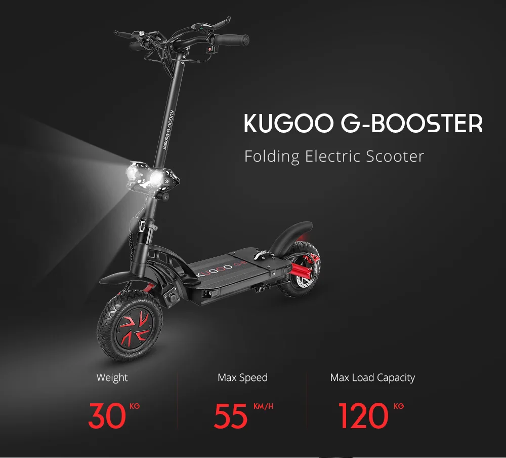 EU STOCK KUGOO G BOOSTER складной электрический скутер до 55 км/ч 10 дюймовая вакуумная шина