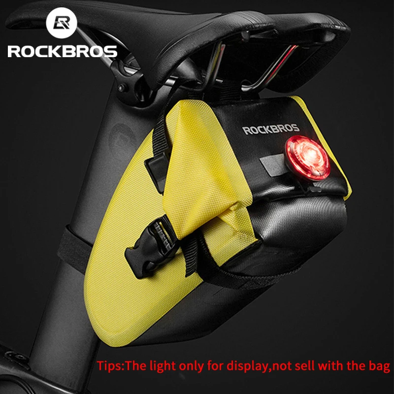 

ROCKBROS Bike Bag Portable Rainproof TPU Highlight Reflective Strip Saddle Folding Parcel Big Capacity Pocket Bicycle Accessory