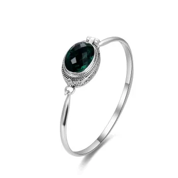 

2021 high-end bracelet silver stone bay bracelet green crystal bracelet gemstone bracelet 905040386-36 (2-11-2)