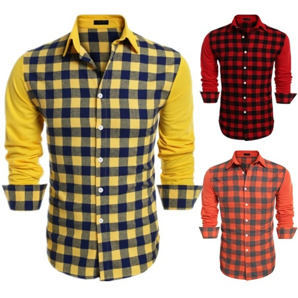 

Zogaa 2019 Spring Fashion Men Shirts Plaid Casual Long Sleeve Button Down Quality Streetwear 4 Colors Shirts Tops Tees Clothing