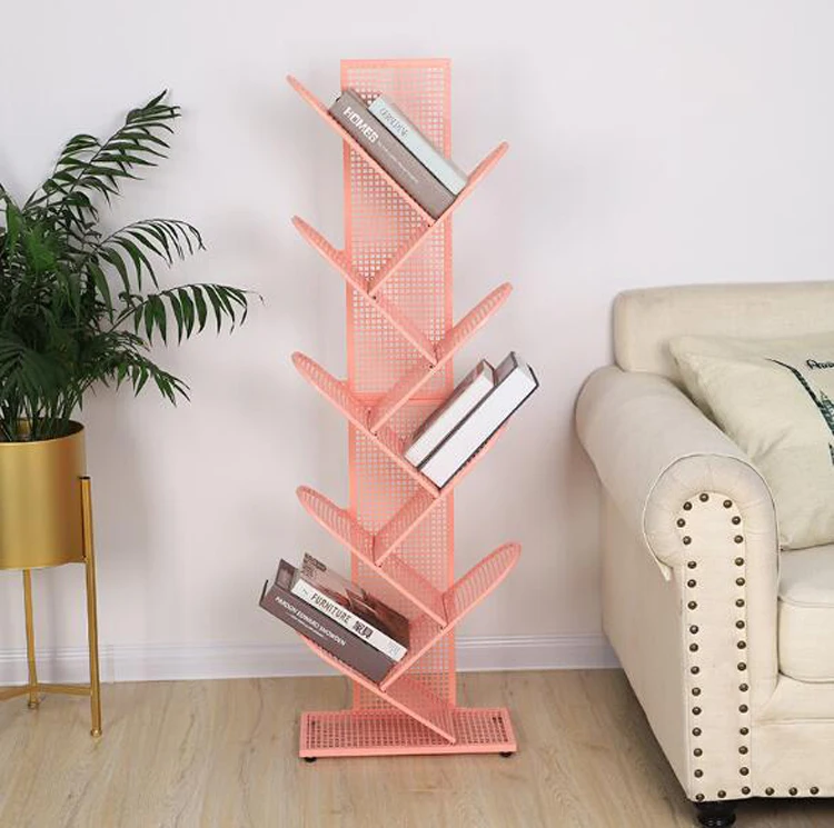 

Creative Tree-shaped Iron Grid Book Shelf Bookshelf Rack For Library Book Store Office Working Study Books Display Storage Rack