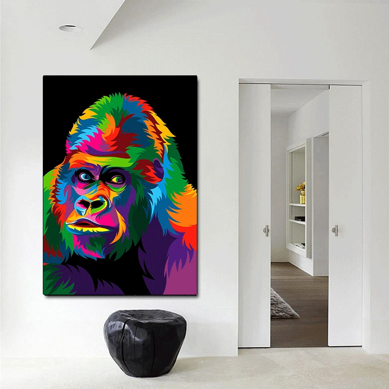 

Animal Picture Monkey Picture Canvas Painting Decor Oil Painting Wall Picture Poster Modern Wall Art Picture in Livingroom