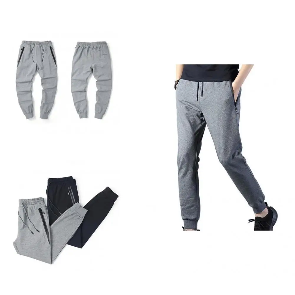 

Брюки мужские длинные до щиколотки, Спортивные Универсальные штаны на молнии, с карманами, повседневная жизнь