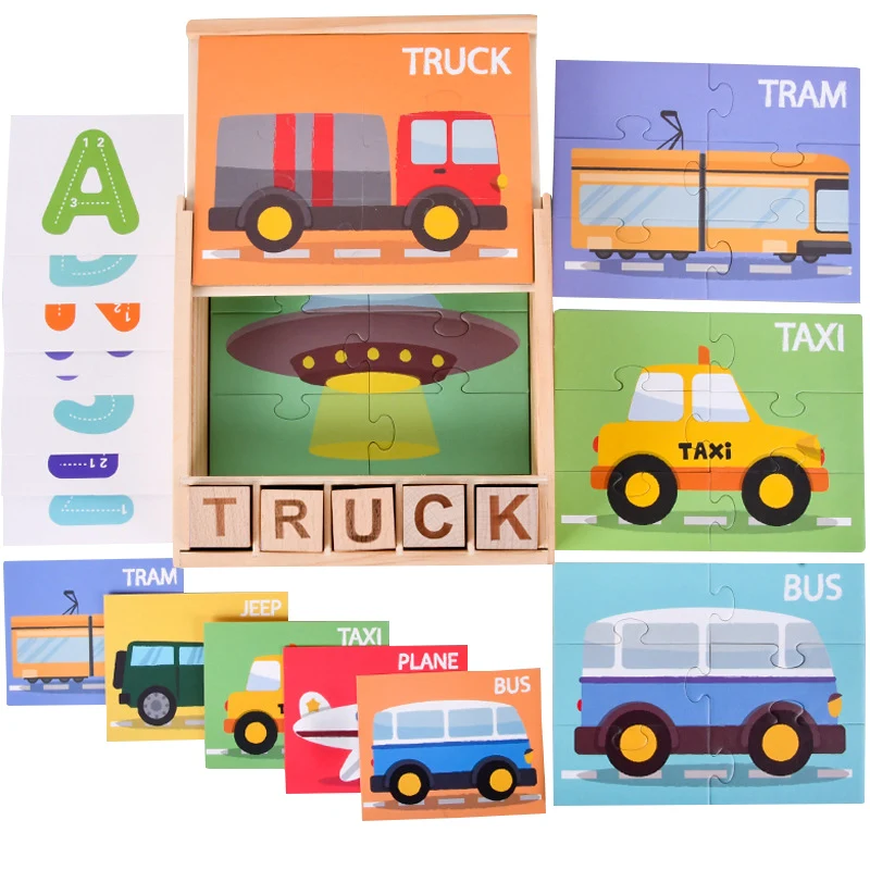 

Children's Wooden Spelling Word Game Early Childhood Education Toy Learning Wooden Toy Montessori Educational Toy Learning Card