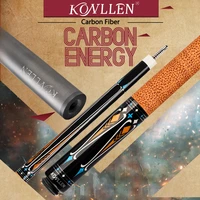 konllen billiard carbon fiber pool cue stick 12 5mm tip 3811 joint pin professional taper leather grip billar kit with case
