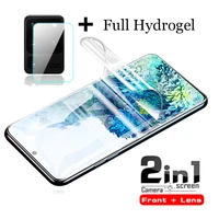 2 in 1 for samsung galaxy note 10 pro s9 plus s10 e lite s20 plus ultra 5g screen protector camera lens soft hydrogel film s8