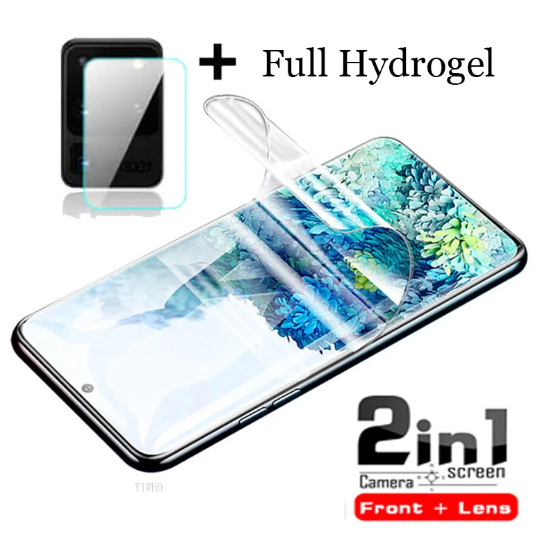 2 в 1 для Samsung Galaxy Note 10 Pro S9 Plus S10 E Lite S20 Ultra 5G Защитная пленка экрана объектива камеры