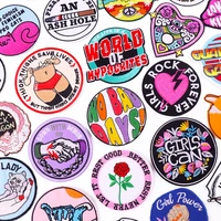 letter embroidery patch iron on patches for clothing thermoadhesive patches on clothes cartoon patch diy round badges applique