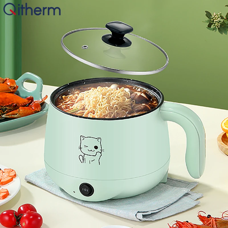 

1.8L Electric Cooking Machine Household Samll 1-2 People Hot Pot Non-stick Pan 1/2 Layer Multifunctional Electric Rice Cooker