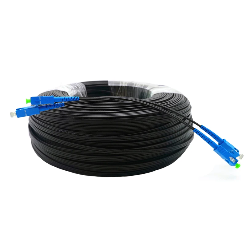 300M Fiber Optic Patch Cord Outdoor 2 Core 3 Steel Single-mode With 4 SC Connector Fiber Optic Cable