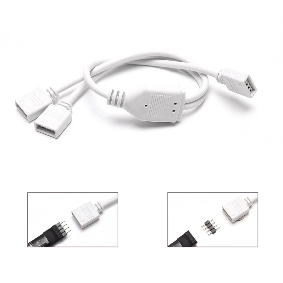 4 Pin RGB светодиодный разъем отклонения в размерах на 1-2/ 3/4 разветвитель провода