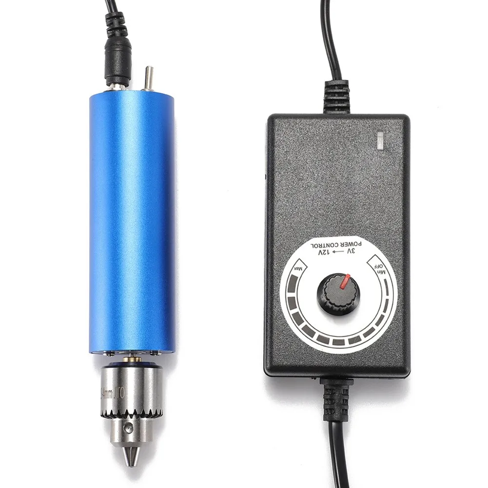 

Adjustable Handheld Electric Drill Diamond Bit Set DC3V-12V Motor Compact Drilling Set 0.3-4mm For Jade Metal Agate