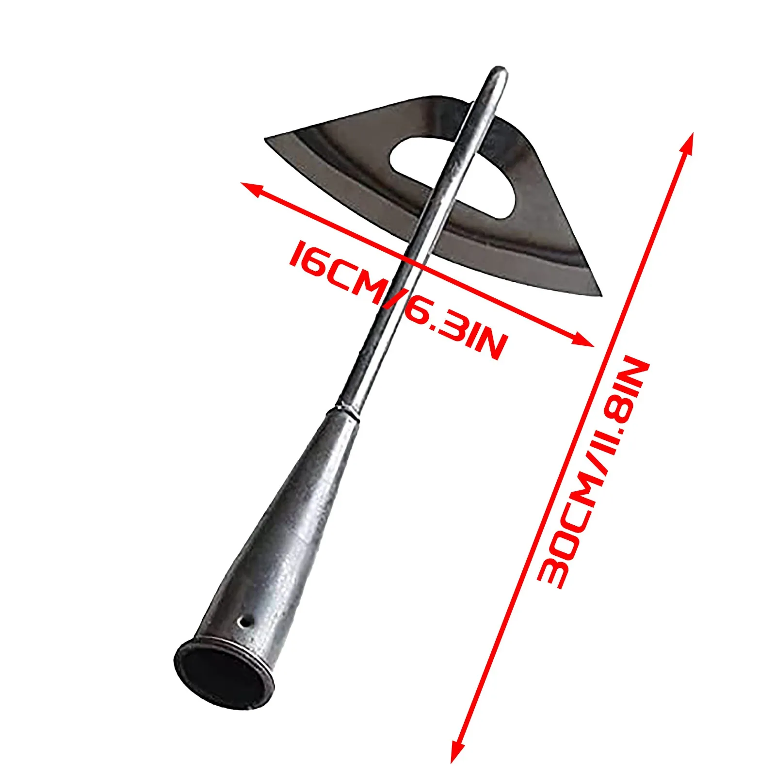 Цельностальная закаленная полая мотыга ручные грабли для прополки посадки