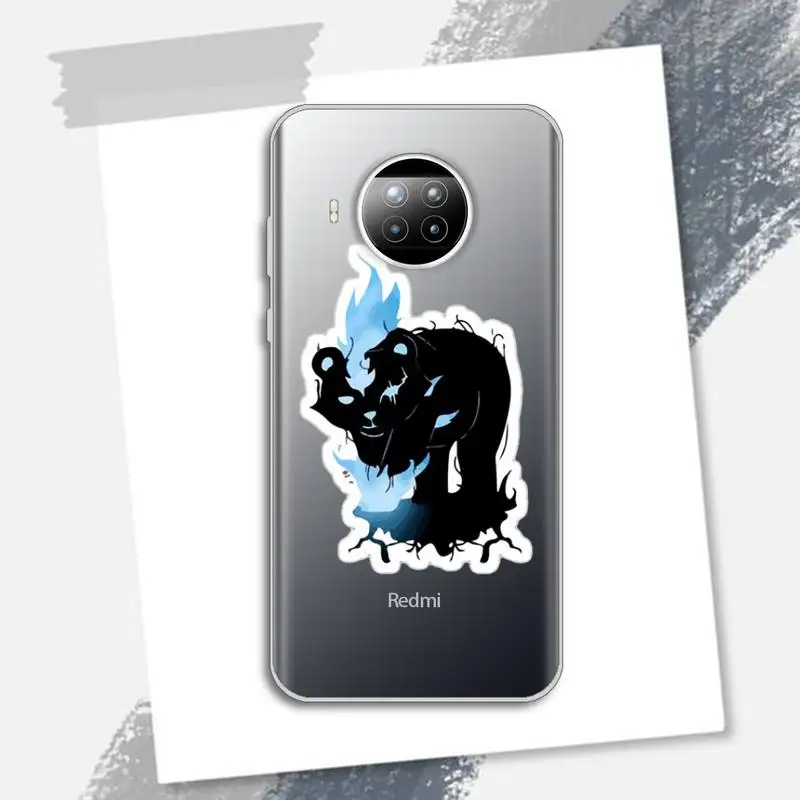 

Solo leveling cute cartoon Bear warrior Phone Case Transparent for Xiaomi Redmi note 10 t 8 9 pro lite 11
