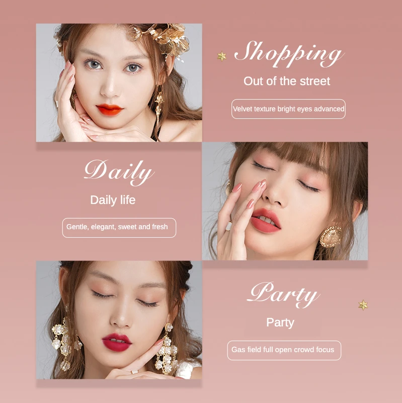 Светлая Глянцевая губная помада с пером ангела в цветочек светильник Кая