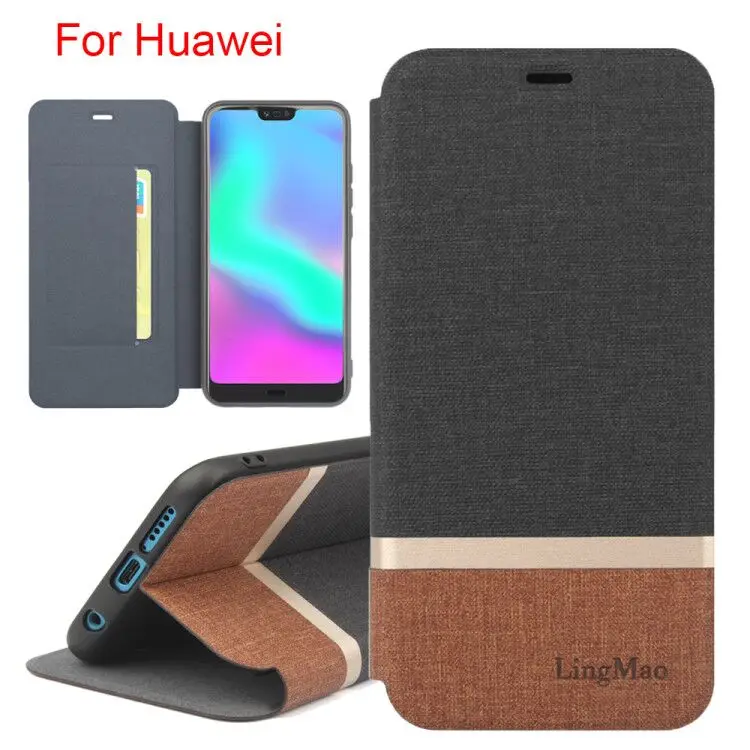 Hand Made For Huawei P30 P20 Lite P20 Pro P10 Lite Leather Case For Mate 20 Lite Pro PU Cover Card Slot Stand flip funda