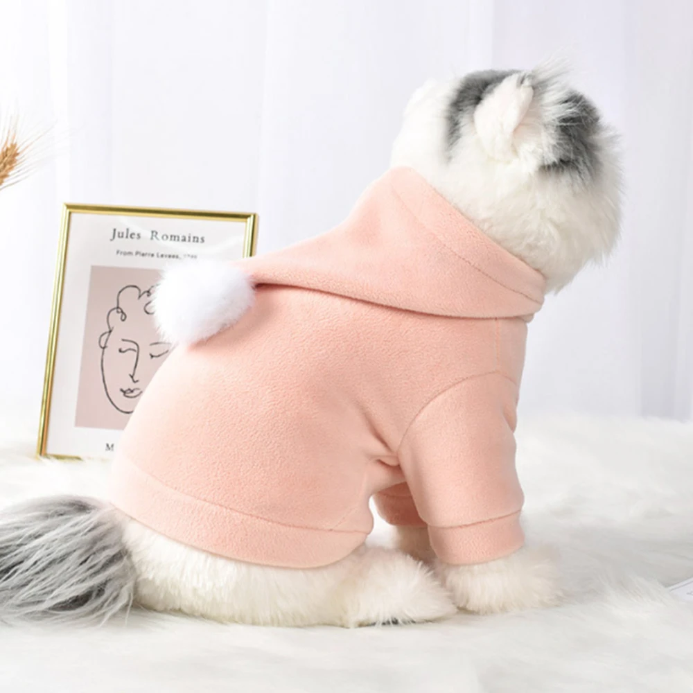 

1PCS Pet Dog Clothes Winter Warm Hoodie Soft Clothes Puppy Costume Two Feet Coat Teddy Dog Clothing For Keep Safe Pet Supplies