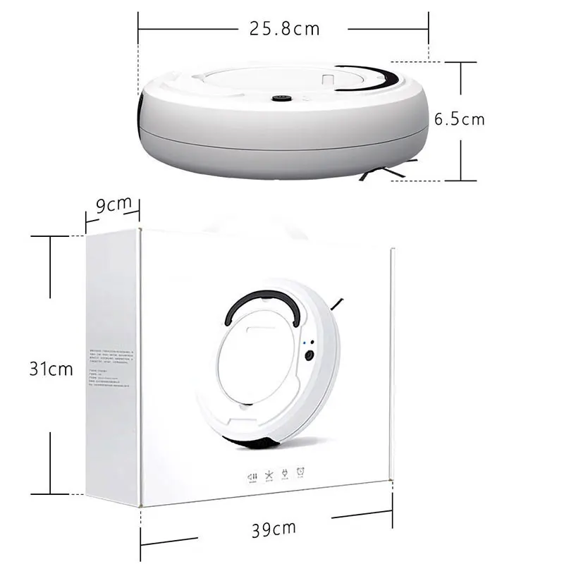 

3-In-1 Auto Rechargeable Floor Sweeping Robot 1800Pa Smart Robot Vacuum Cleaner Multifunctional Dry Wet Vacuum Cleaner Machine