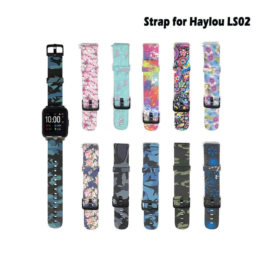 Soft Silicone Strap for Haylou LS02 Smart Watch Wrist Band Bracelet for XiaoMi Haylou Watch 2