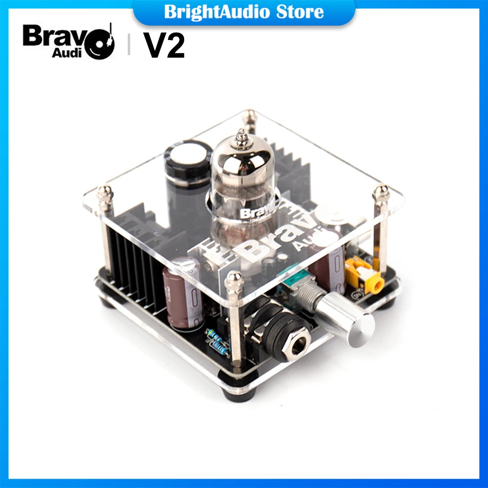 

Bravo Audio V2+ V2 Plus Upgrade Class A Gold Lion ECC82 Tube Multi-Hybrid Headphone Amplifier AMP