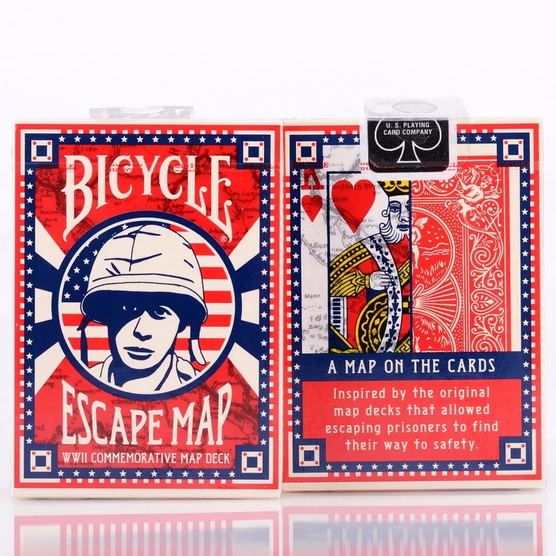 

1pcs Bicycle Escape Map Deck Ellusionist Magic Cards Playing Card Poker Close Up Stage Magic Tricks for Professional Magician