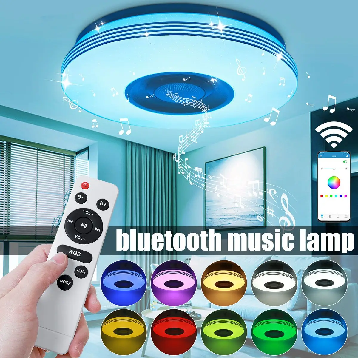 

34 см современные светодиодные потолочные лампы RGB домашнего освещения APP bluetooth Музыка Свет Спальня лампа умный светодиодный потолочный свет...
