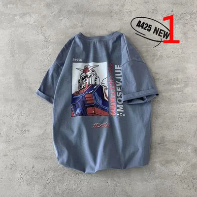 

Short-sleeved t-shirt men's summer couple clothes tide brand trend loose