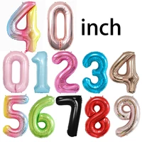 1pcs 40 inch giant size big number foil balloons 0 9 birthday wedding engagement party decor globos kids ball supplies wholesale