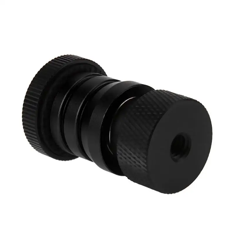 VODOOL 1/4 ''мини-штатив с шаровой головкой, БЫСТРОРАЗЪЕМНАЯ шариковая головка, съемная пластина для ручного монитора, светодиодный светильник для крепления, подставка с отсоединением - Цвет: Черный